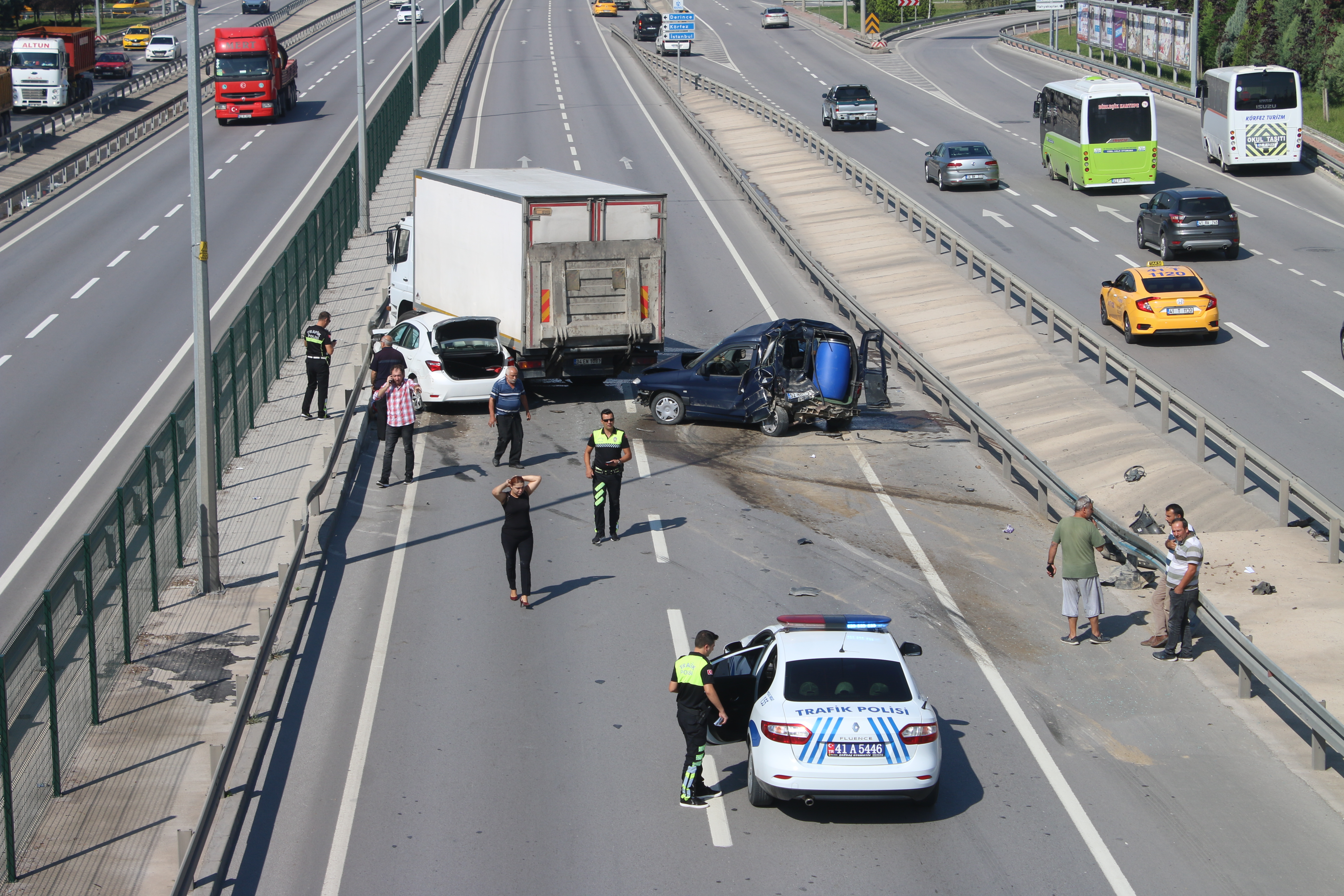 Kocaeli’deki kaza trafiği aksattı