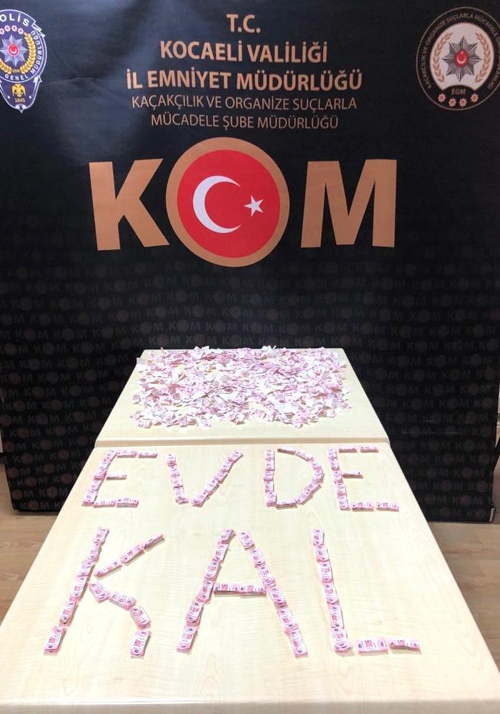 Kocaeli’de 340 bin makaron ele geçirildi