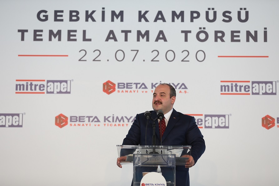 Sanayi ve Teknoloji Bakanı Varank, Beta Kimya AŞ GEBKİM Kampüsü temel atma törenine katıldı