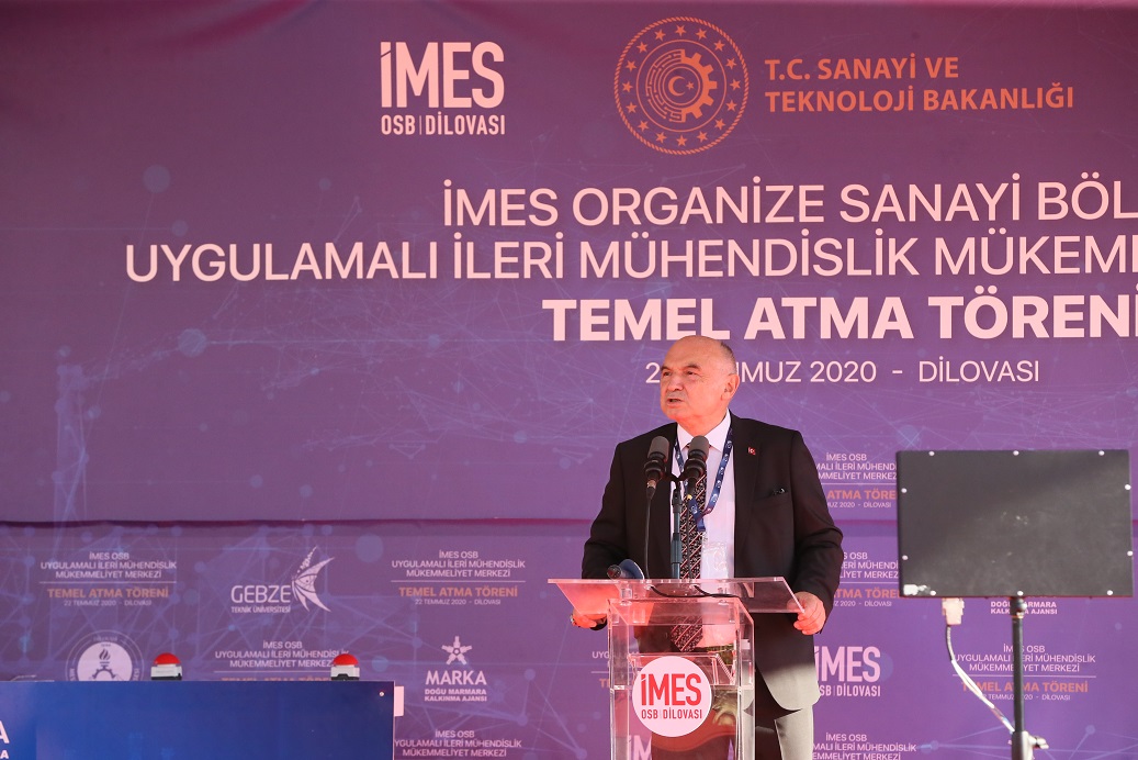 İMES OSB Uygulamalı İleri Mühendislik Mükemmeliyet Merkezi temel atma töreni