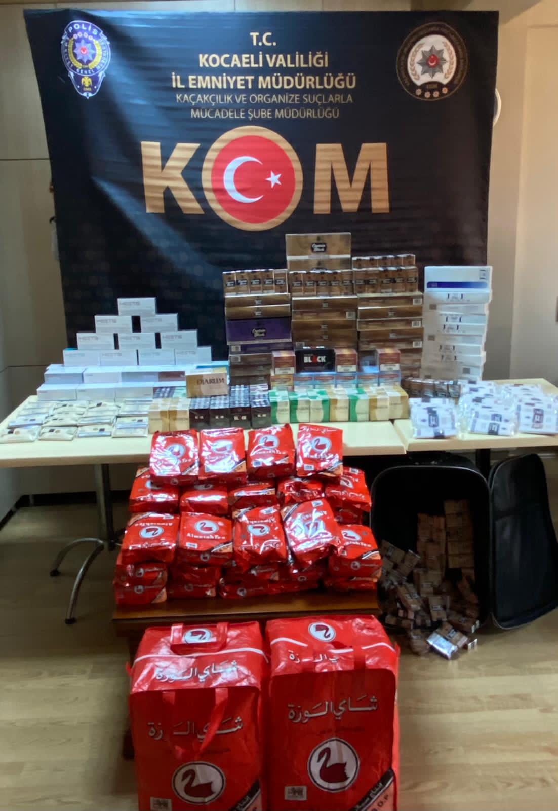 Kocaeli’de gümrük kaçağı ürünler ele geçirildi