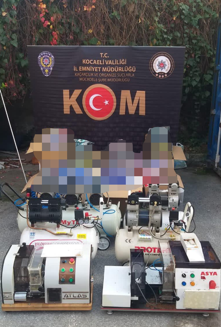 Kocaeli’de içi tütün doldurulmuş 182 bin 600 makaron ele geçirildi