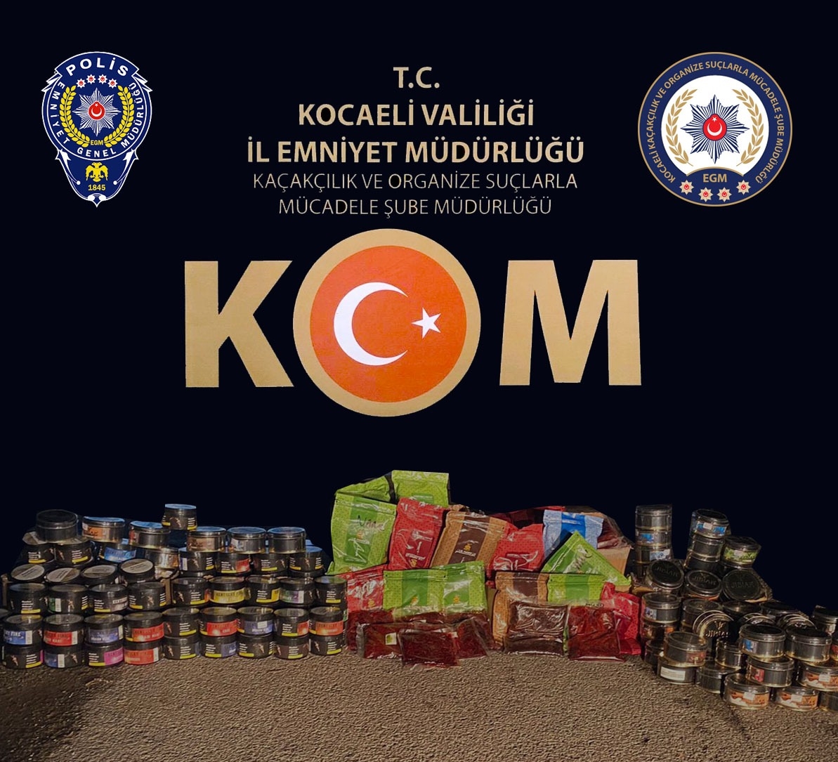 Kocaeli’nde gümrük kaçağı 157 kilo nargile tütünü ele geçirildi