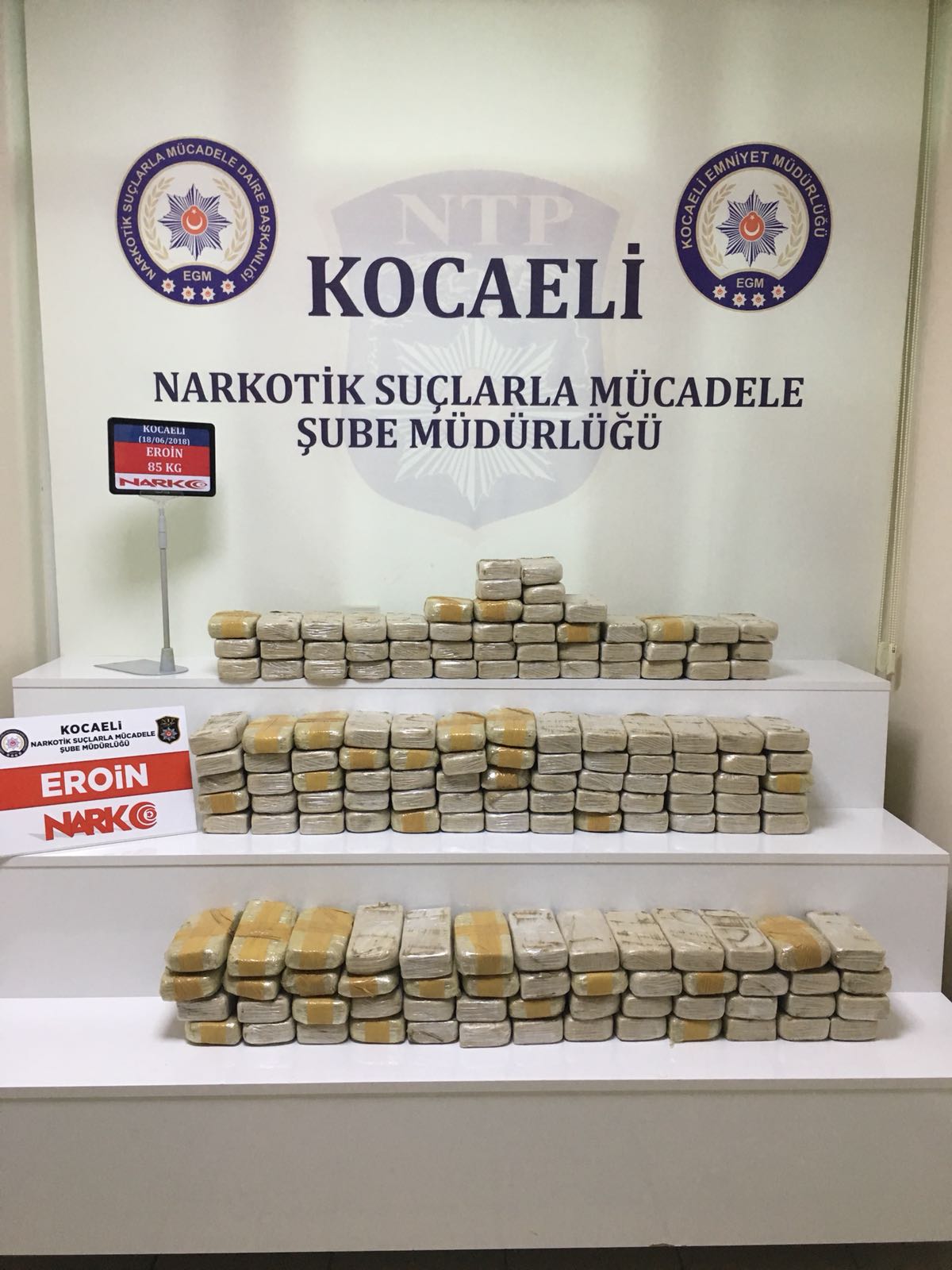 Kocaeli’de 85 kilogram uyuşturucu ele geçirildi