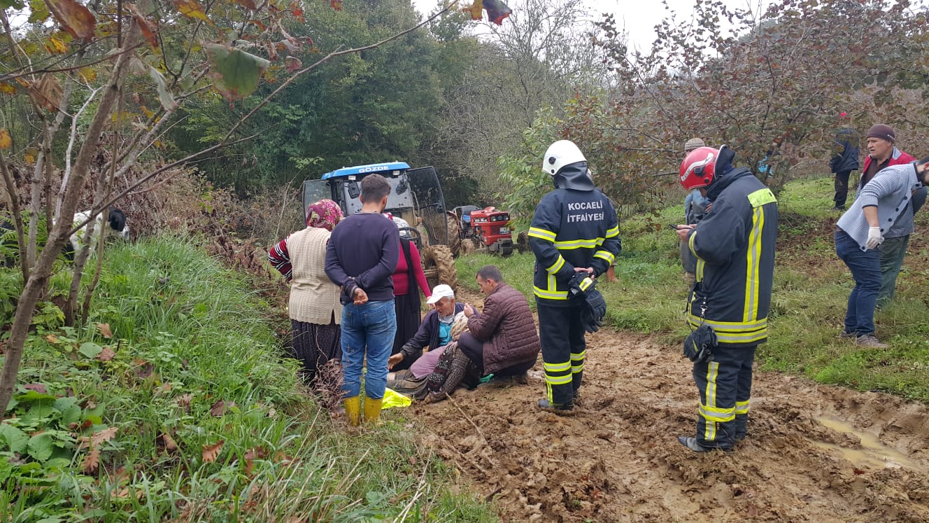 Kocaeli’de traktörden düşen kadın öldü