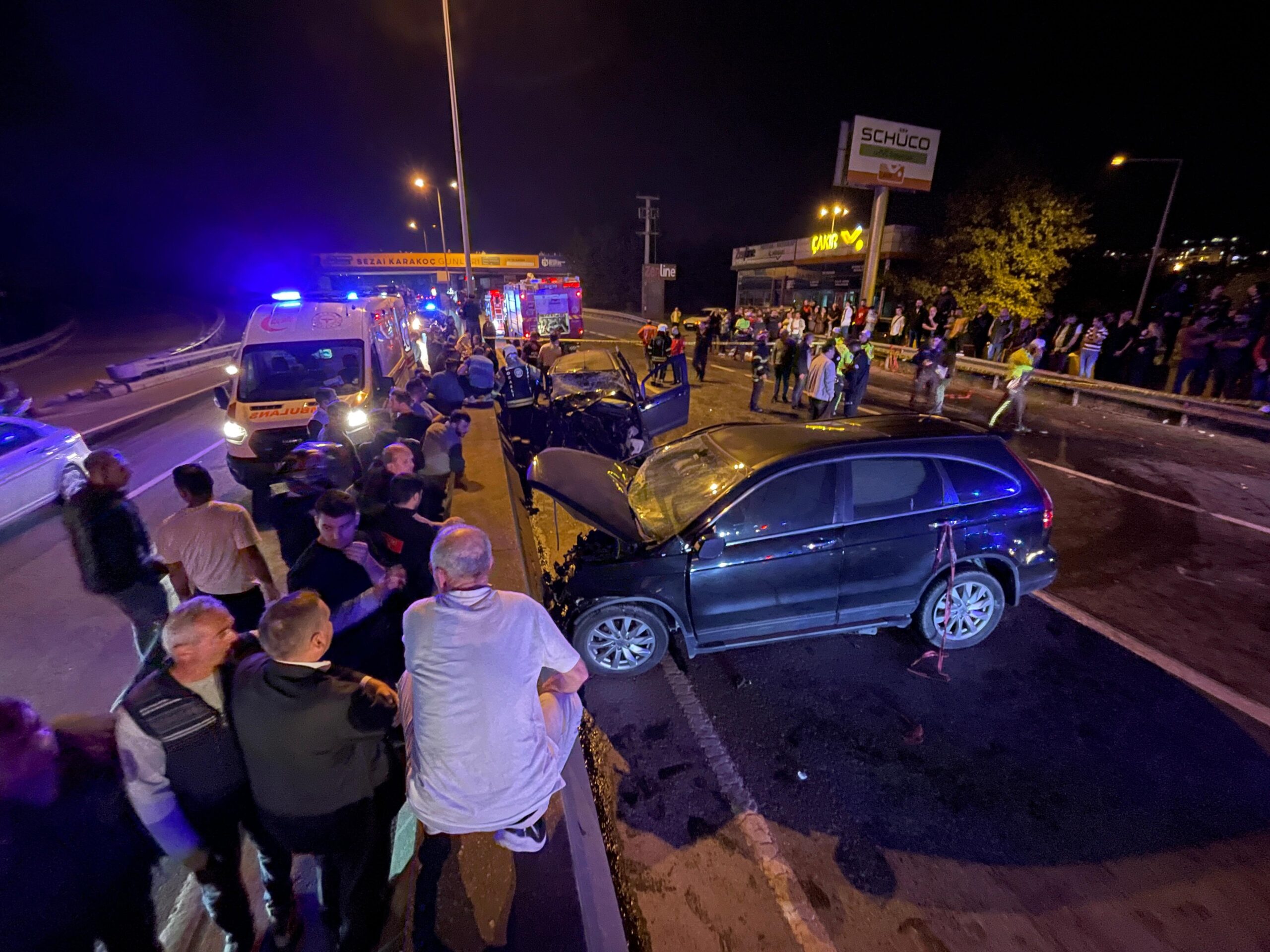 Kocaeli’de otomobille cipin çarpıştığı kazada 2 kişi öldü, 7 kişi yaralandı